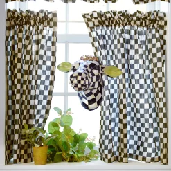 Courtly Check Cafe Curtains - Set Of 2|MacKenzie-Childs Clearance
