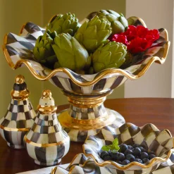 Courtly Check Compote|MacKenzie-Childs Sale