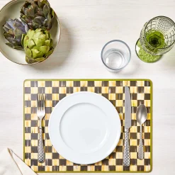 Courtly Check Cork Back Placemats - Set Of 4|MacKenzie-Childs