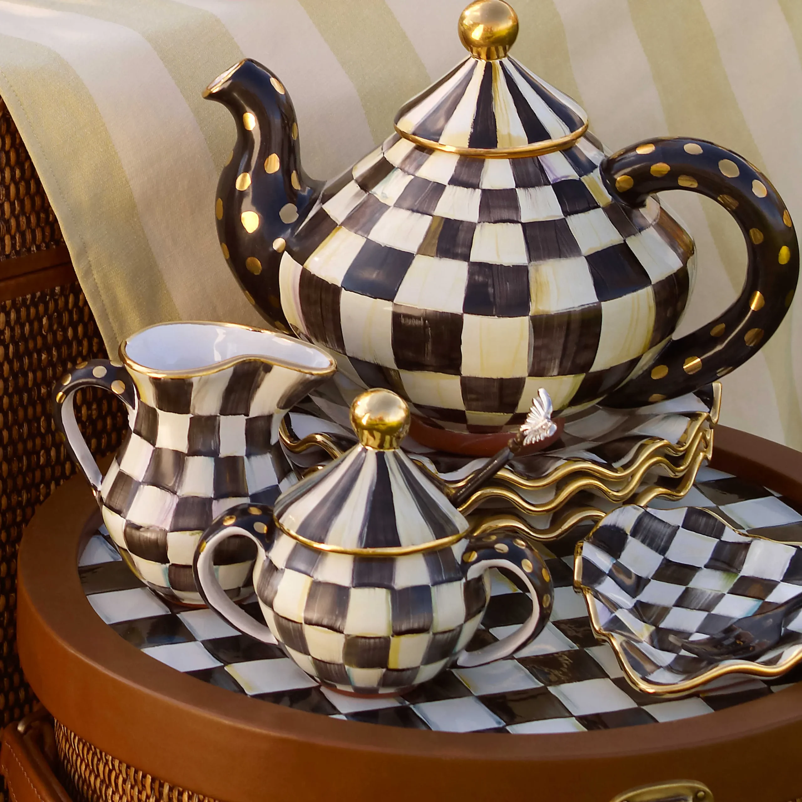 Courtly Check Creamer|MacKenzie-Childs Outlet