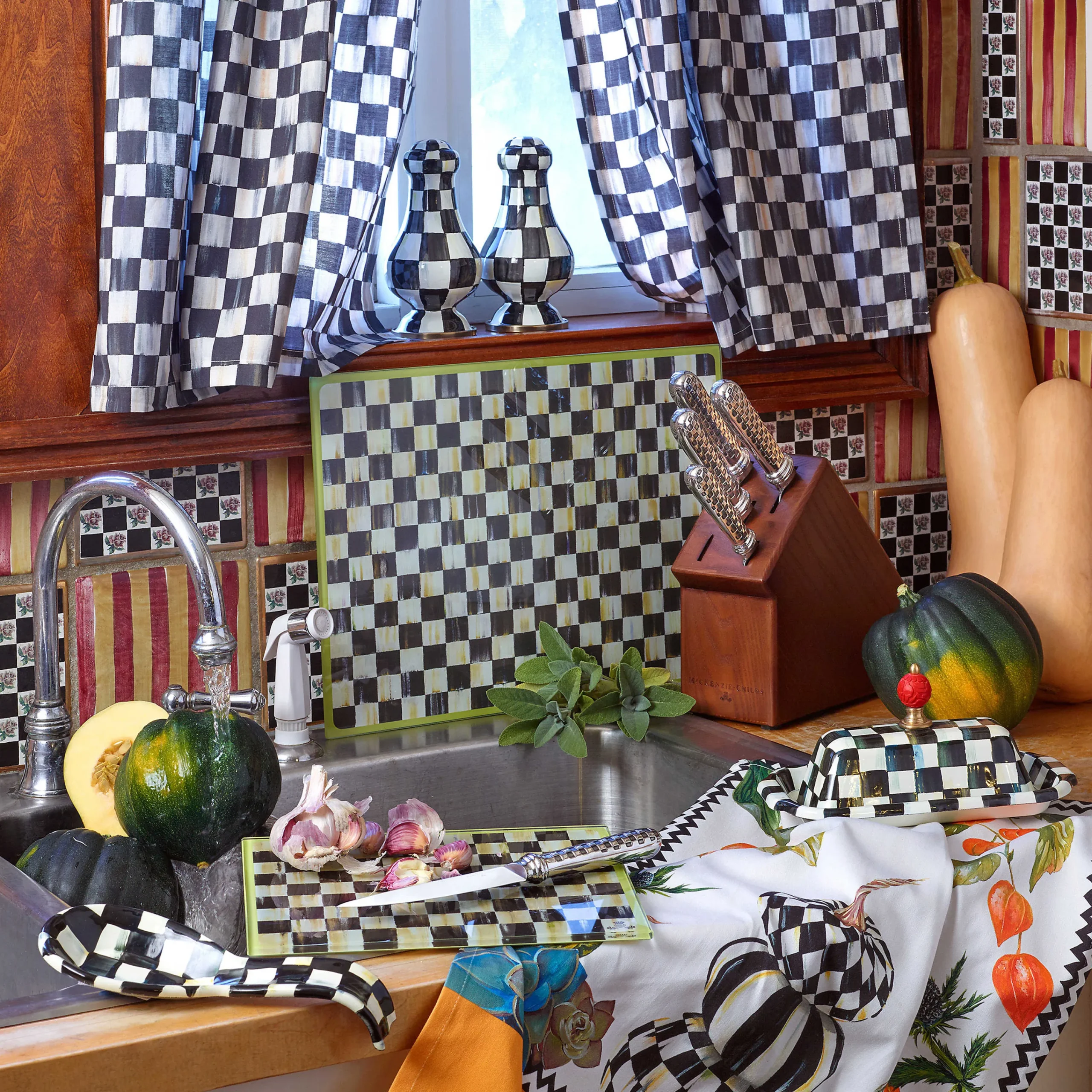 Courtly Check Cutting Board - Large|MacKenzie-Childs Hot