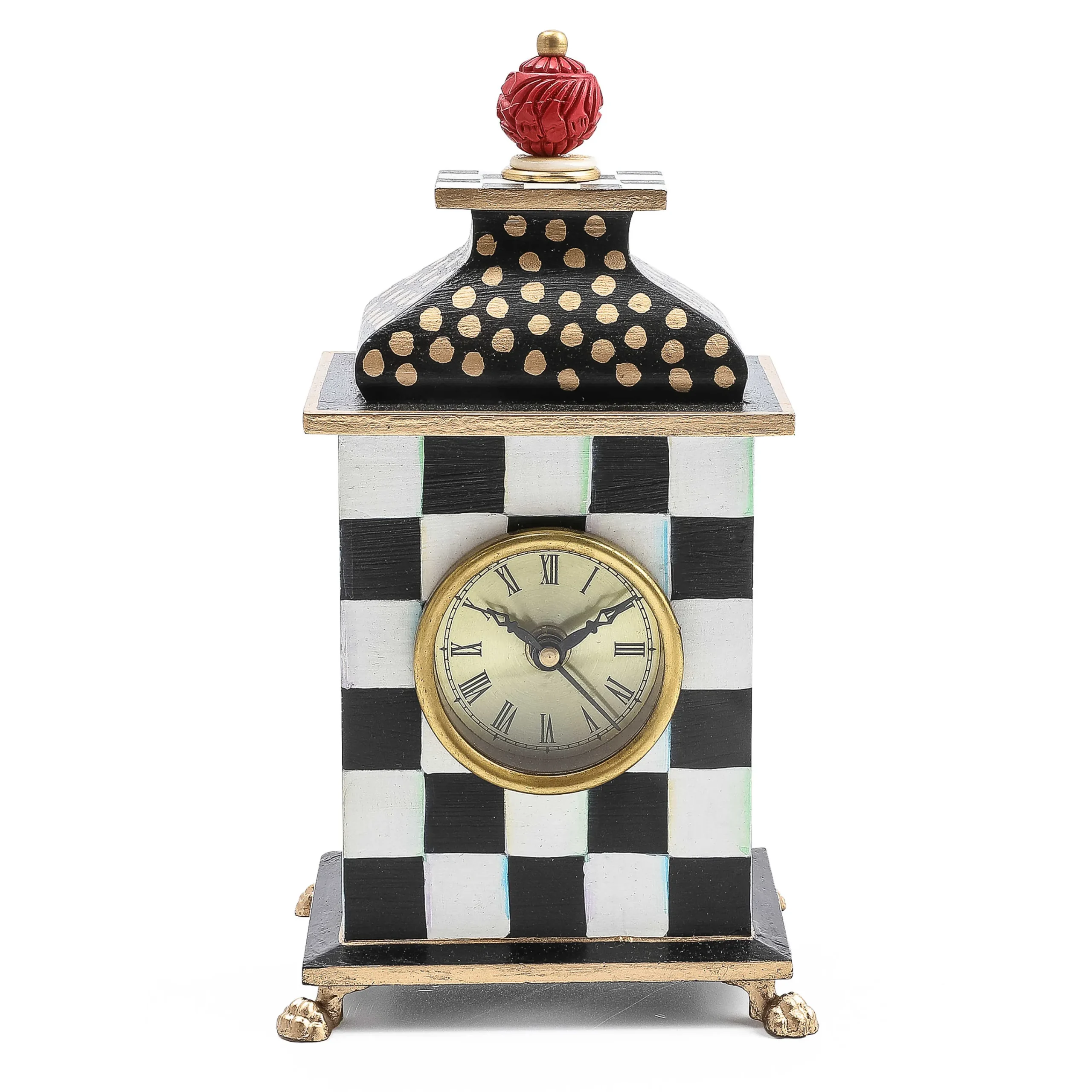 Courtly Check Desk Clock|MacKenzie-Childs Discount