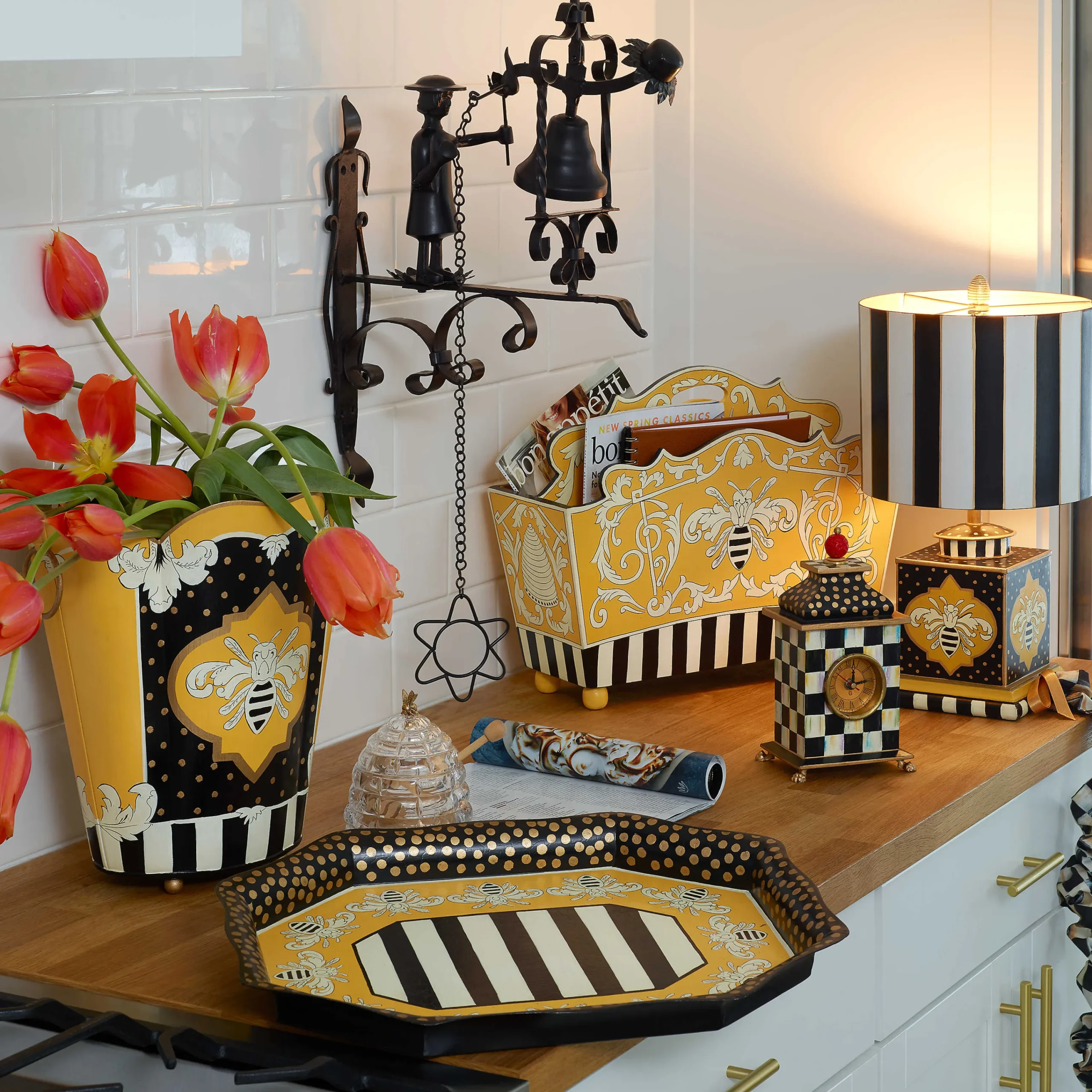 Courtly Check Desk Clock|MacKenzie-Childs Discount