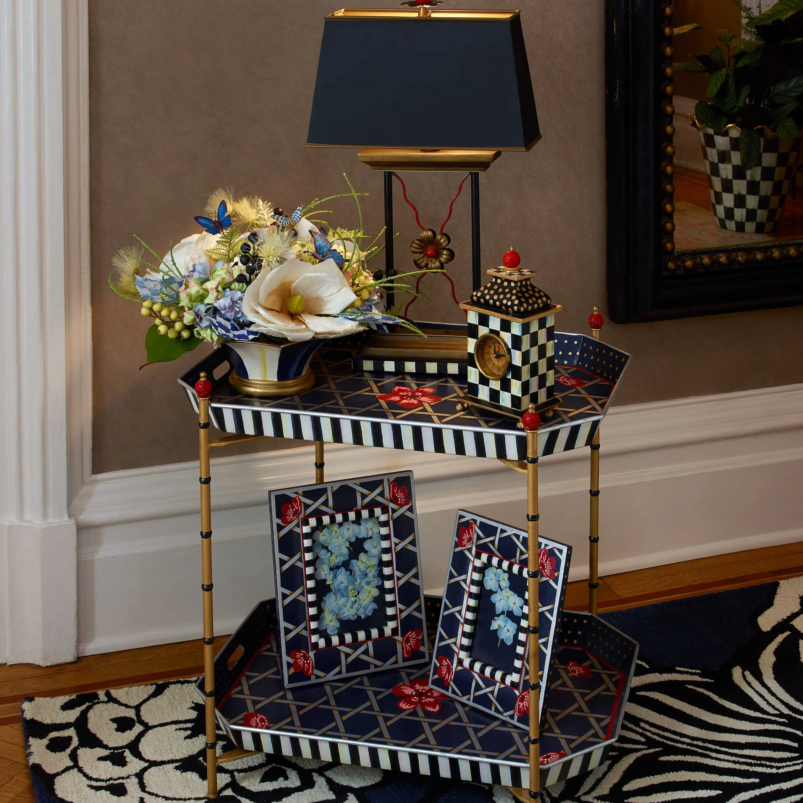 Courtly Check Desk Clock|MacKenzie-Childs Discount
