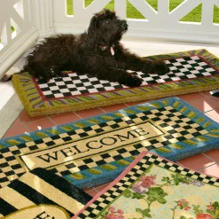 Courtly Check Double Door Entrance Mat|MacKenzie-Childs Outlet