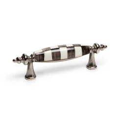 Courtly Check Drawer Pull - Nickel|MacKenzie-Childs Sale