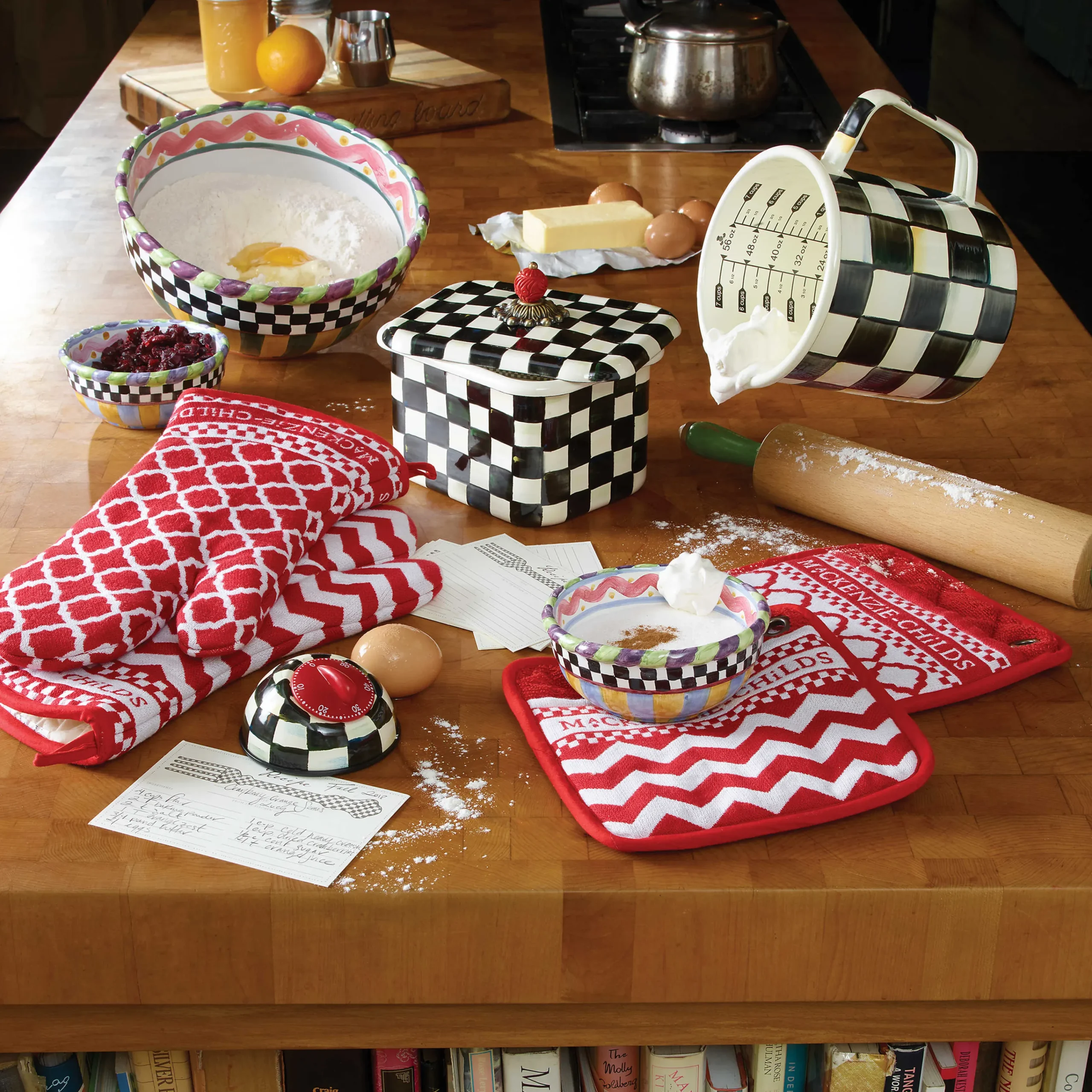 Courtly Check Enamel 7 Cup Measuring Cup|MacKenzie-Childs Sale