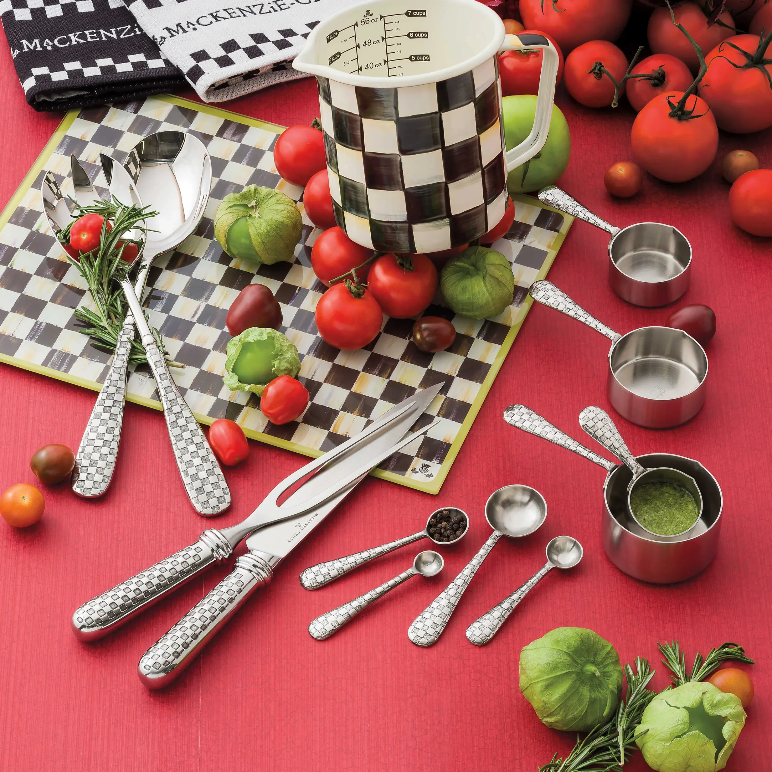Courtly Check Enamel 7 Cup Measuring Cup|MacKenzie-Childs Sale