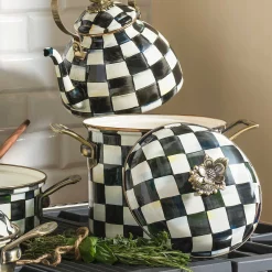Courtly Check Enamel 7 Qt. Stockpot|MacKenzie-Childs Hot