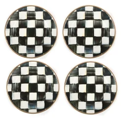Courtly Check Enamel Appetizer Plates - Set Of 4|MacKenzie-Childs New