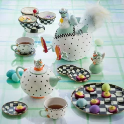 Courtly Check Enamel Appetizer Plates - Set Of 4|MacKenzie-Childs New