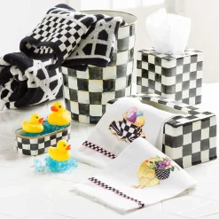 Courtly Check Enamel Boutique Tissue Box Cover|MacKenzie-Childs New