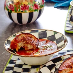 Courtly Check Enamel Breakfast Bowl|MacKenzie-Childs Discount
