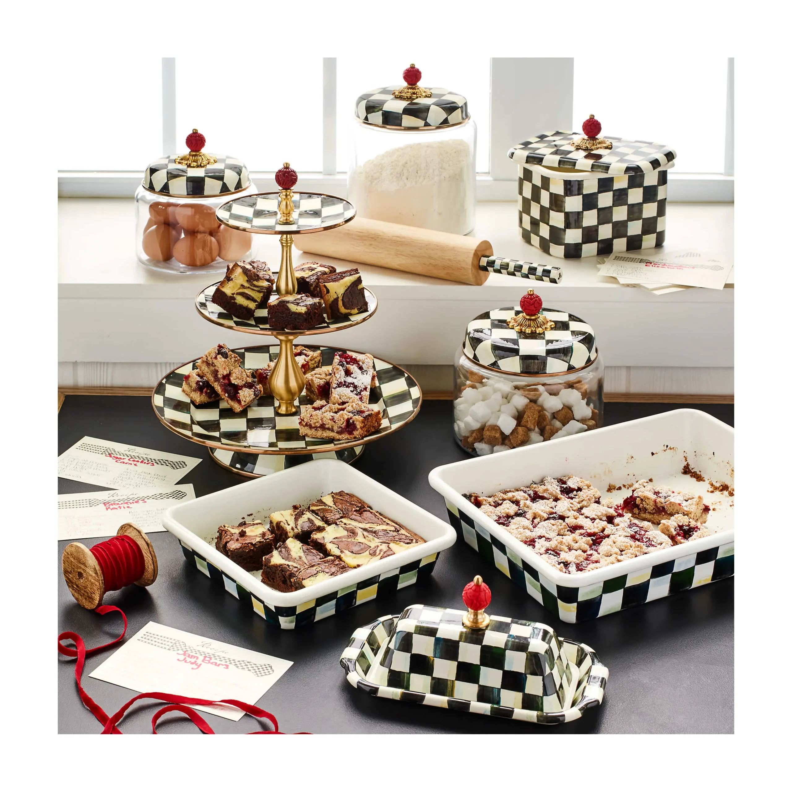Courtly Check Enamel Butter Box|MacKenzie-Childs