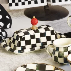 Courtly Check Enamel Butter Box|MacKenzie-Childs