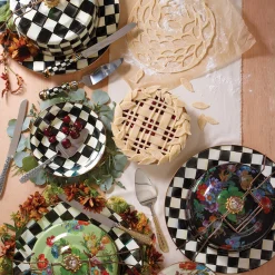 Courtly Check Enamel Cake Carrier|MacKenzie-Childs Discount