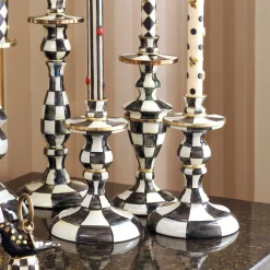 Courtly Check Enamel Candlestick - Small|MacKenzie-Childs Hot