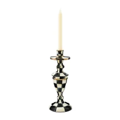 Courtly Check Enamel Candlestick - Medium|MacKenzie-Childs Discount