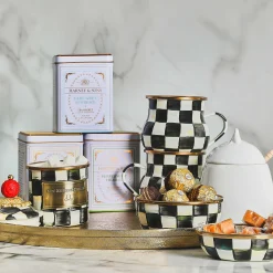Courtly Check Enamel Canister - Mini|MacKenzie-Childs Outlet