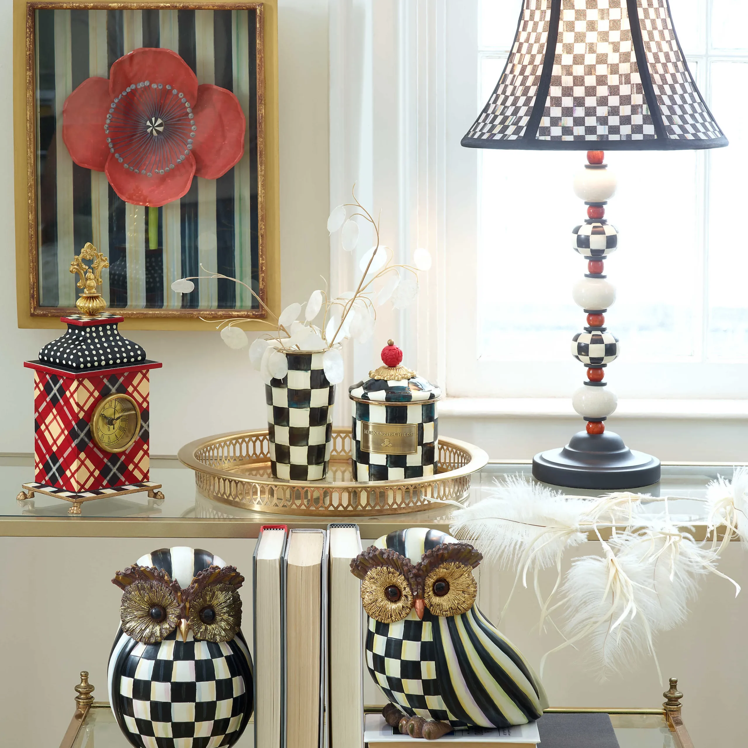 Courtly Check Enamel Canister - Demi|MacKenzie-Childs Online