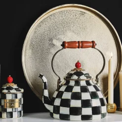 Courtly Check Enamel Canister - Demi|MacKenzie-Childs Online