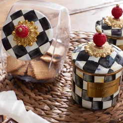Courtly Check Enamel Canister - Demi|MacKenzie-Childs Online
