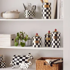 Courtly Check Enamel Canister - Large|MacKenzie-Childs Hot
