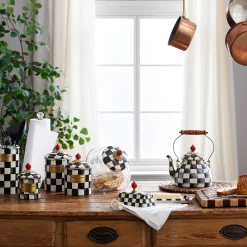 Courtly Check Enamel Canister - Large|MacKenzie-Childs Hot