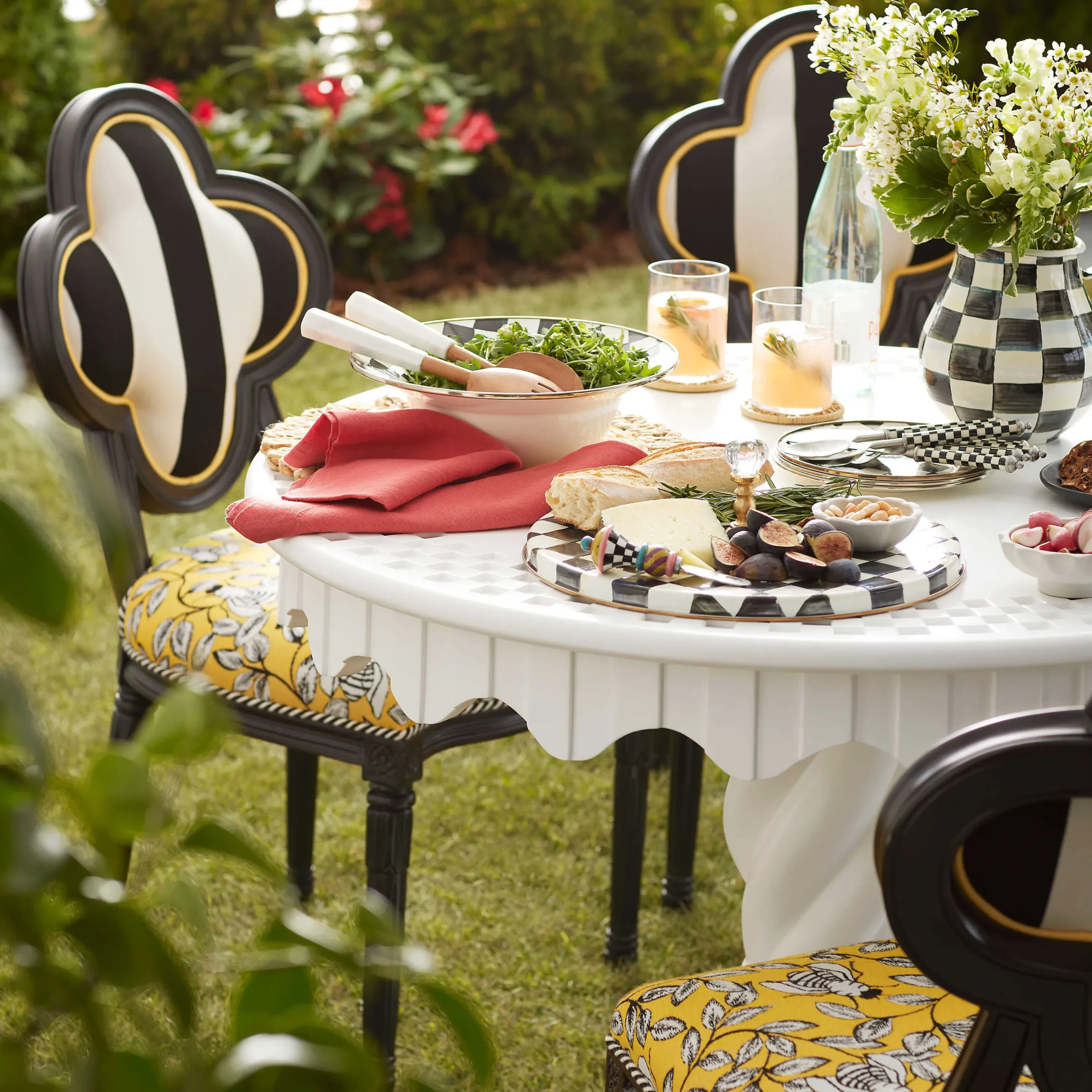Courtly Check Enamel Cheese Course|MacKenzie-Childs Outlet