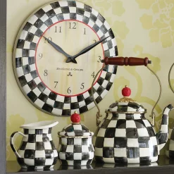 Courtly Check Enamel Clock|MacKenzie-Childs