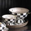Courtly Check Enamel Colander - Large|MacKenzie-Childs Clearance