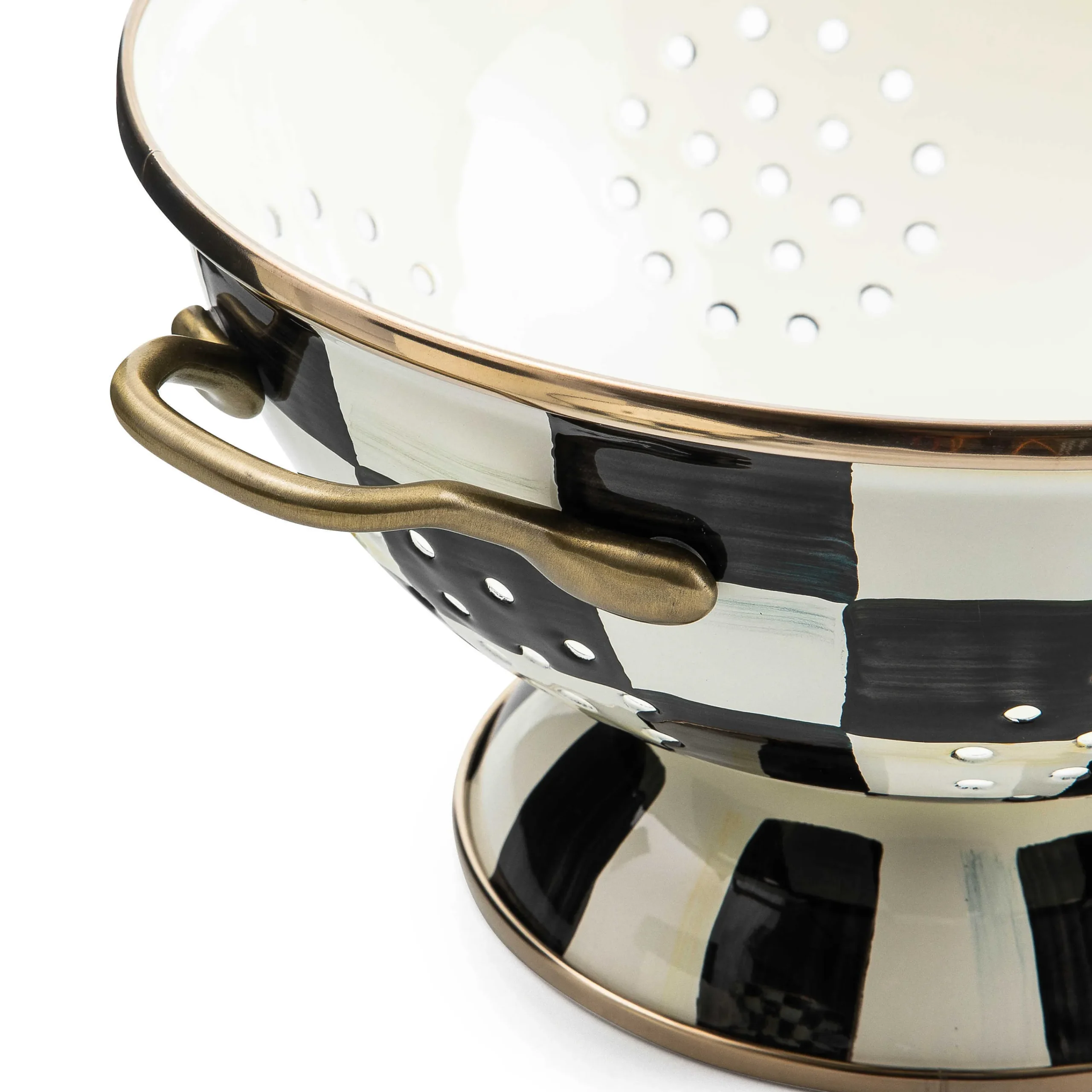Courtly Check Enamel Colander - Large|MacKenzie-Childs Clearance