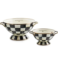 Courtly Check Enamel Colander - Large|MacKenzie-Childs Clearance