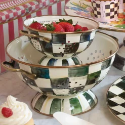 Courtly Check Enamel Colander - Large|MacKenzie-Childs Clearance
