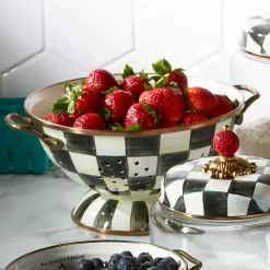 Courtly Check Enamel Colander - Large|MacKenzie-Childs Clearance
