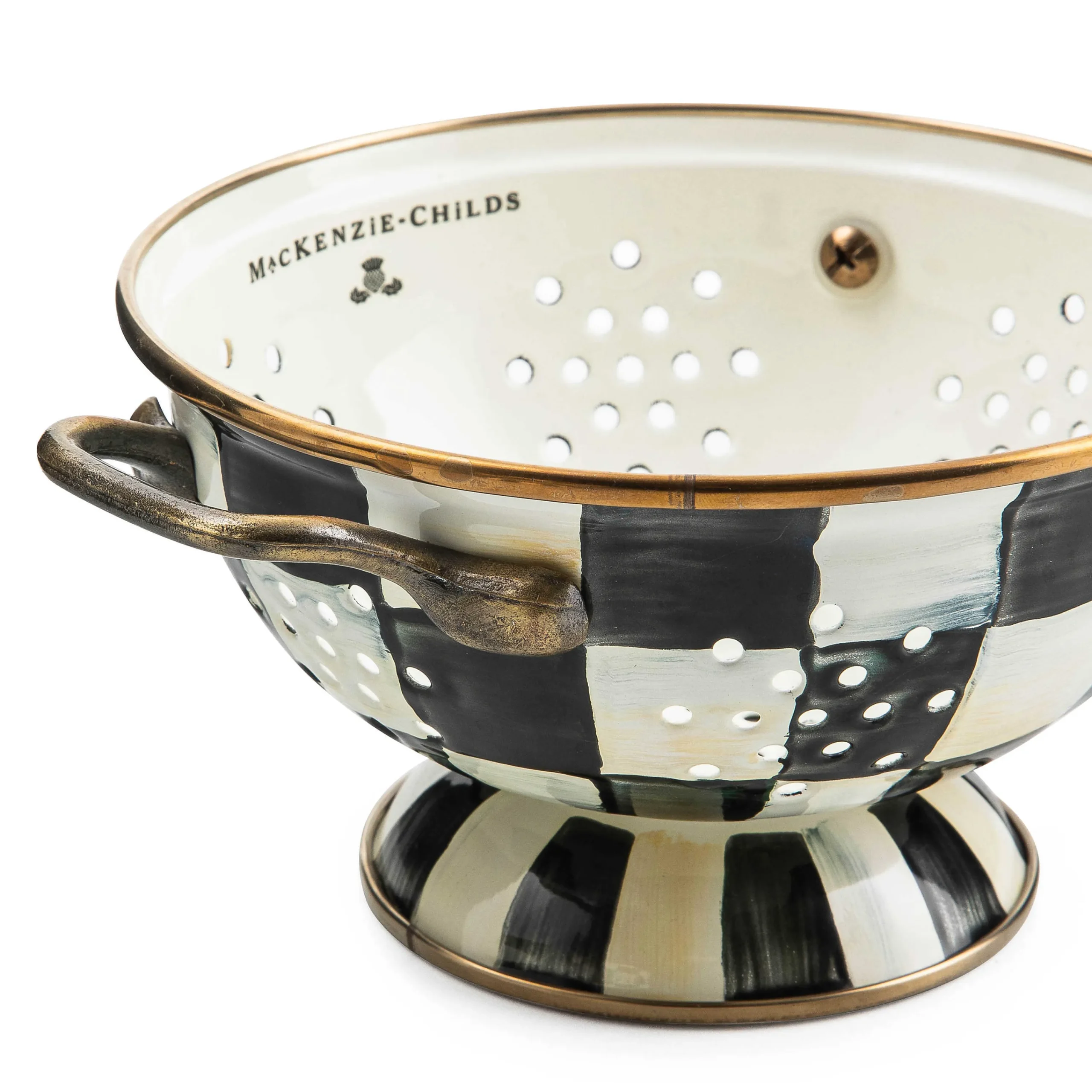 Courtly Check Enamel Colander - Small|MacKenzie-Childs Clearance
