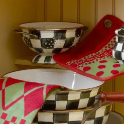 Courtly Check Enamel Colander - Small|MacKenzie-Childs Clearance