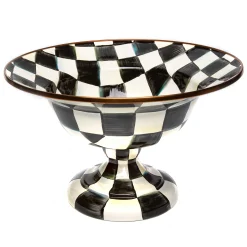Courtly Check Enamel Compote - Large|MacKenzie-Childs Outlet