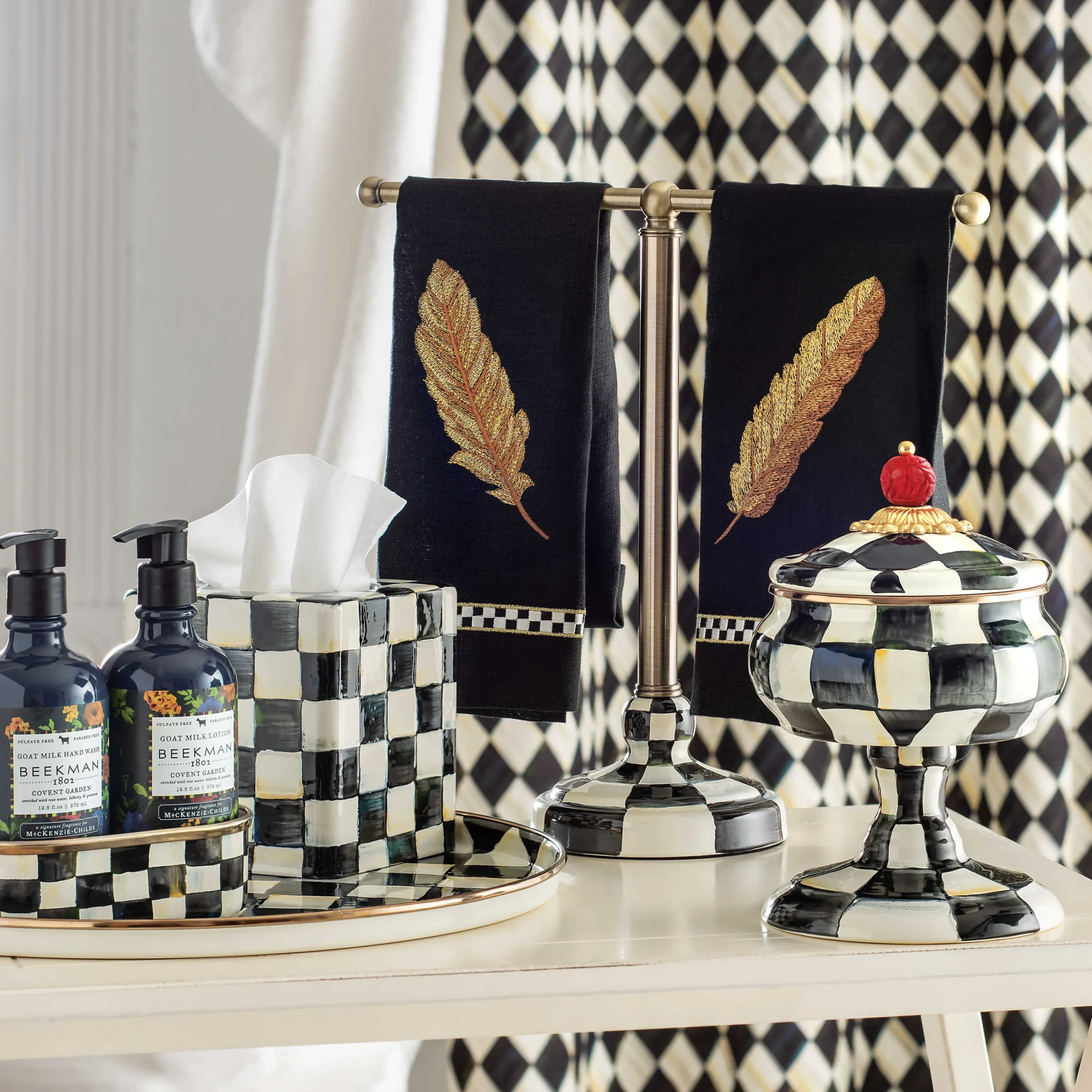 Courtly Check Enamel Curiosity Pot|MacKenzie-Childs Best