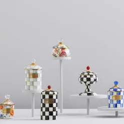 Courtly Check Enamel Curiosity Pot|MacKenzie-Childs Best