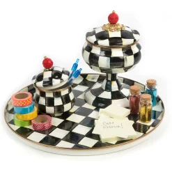 Courtly Check Enamel Curiosity Pot|MacKenzie-Childs Best