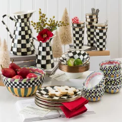 Courtly Check Enamel Dinner Plate|MacKenzie-Childs New