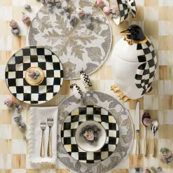Courtly Check Enamel Dinner Plate|MacKenzie-Childs New