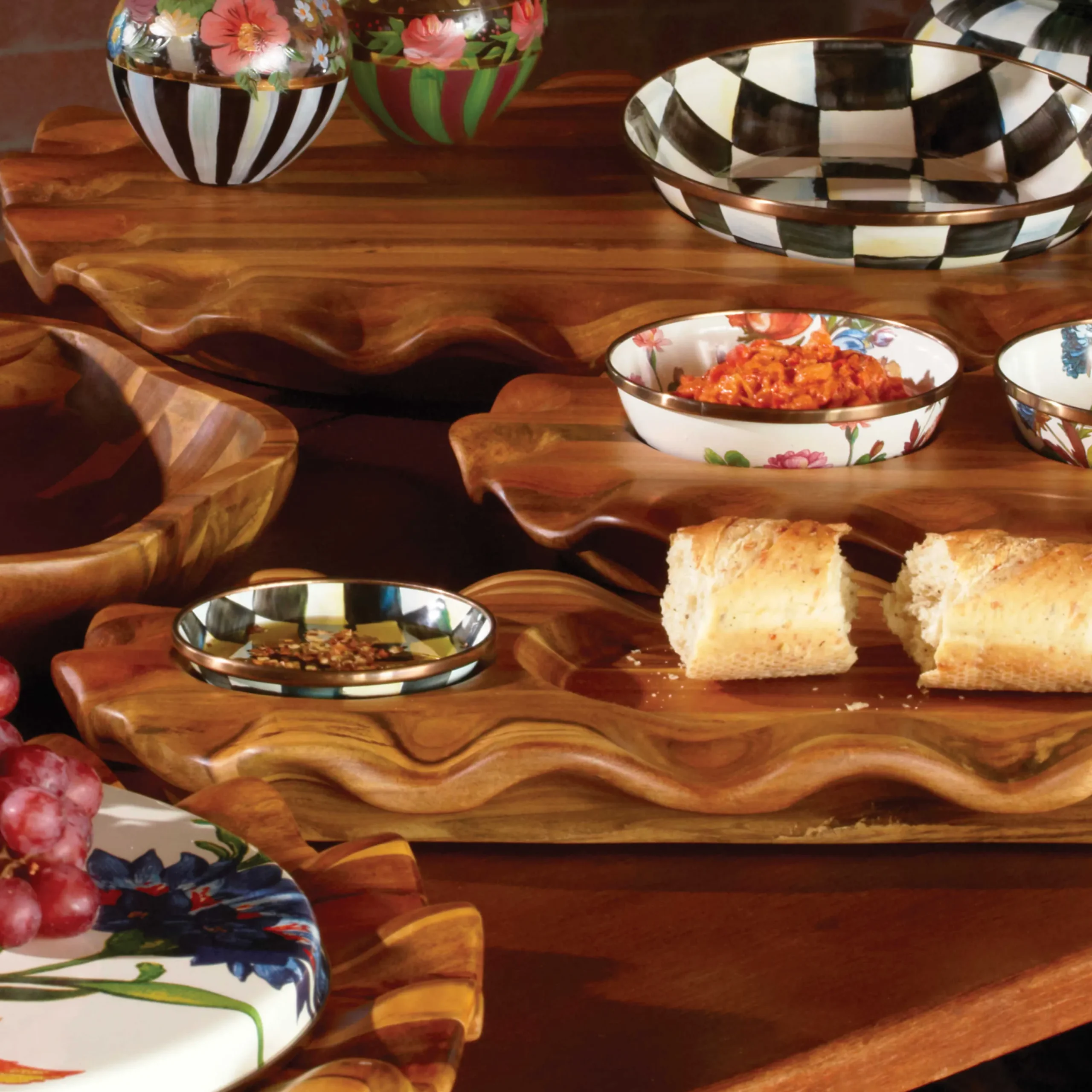 Courtly Check Enamel Dipping Bowl|MacKenzie-Childs New