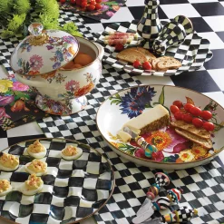Courtly Check Enamel Egg Plate|MacKenzie-Childs New