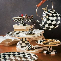 Courtly Check Enamel Espresso Cup & Saucer Set|MacKenzie-Childs Discount