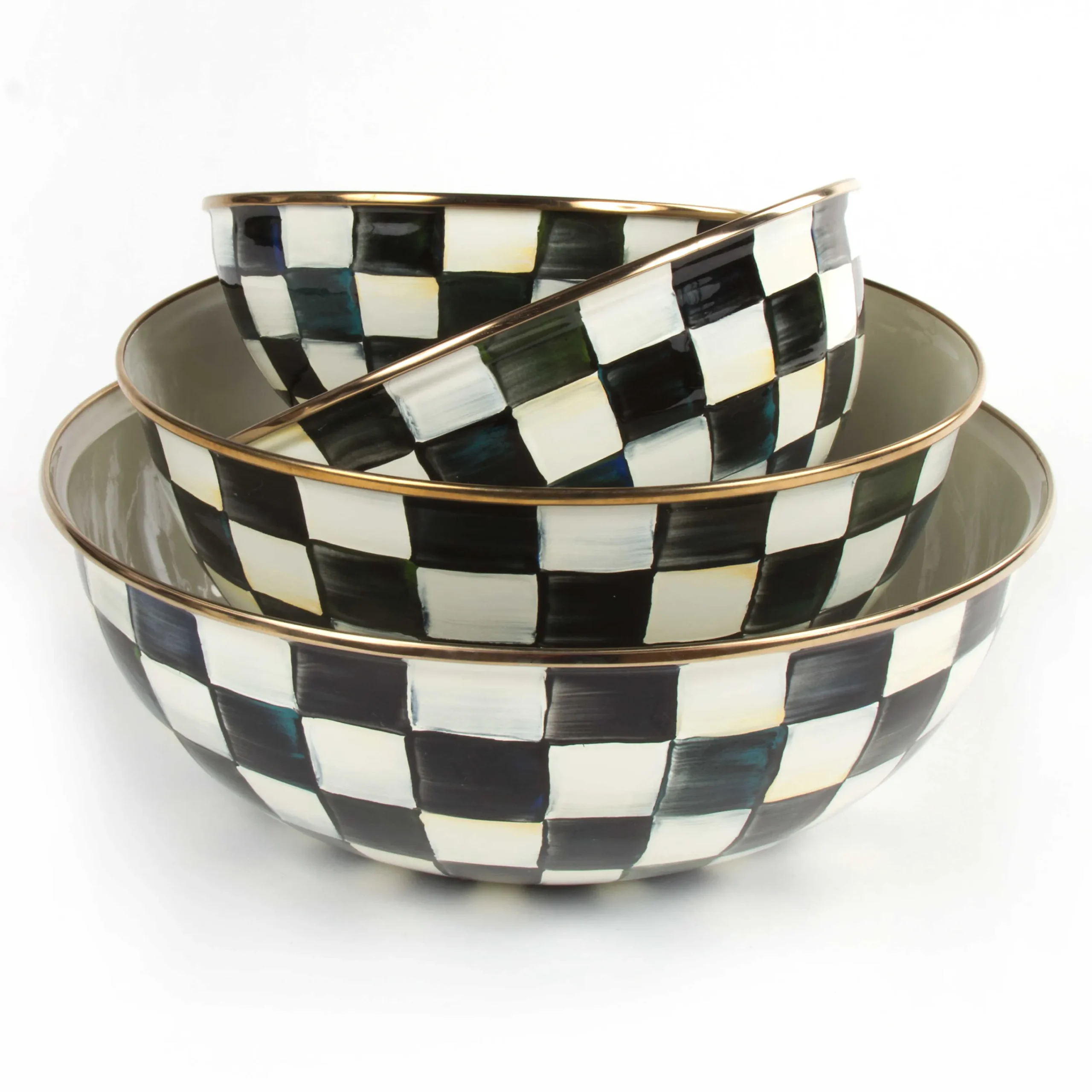 Courtly Check Enamel Everyday Bowl - Small|MacKenzie-Childs New