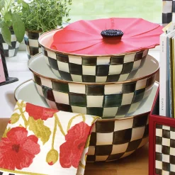Courtly Check Enamel Everyday Bowl - Medium|MacKenzie-Childs Sale