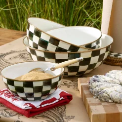 Courtly Check Enamel Everyday Bowl - Large|MacKenzie-Childs