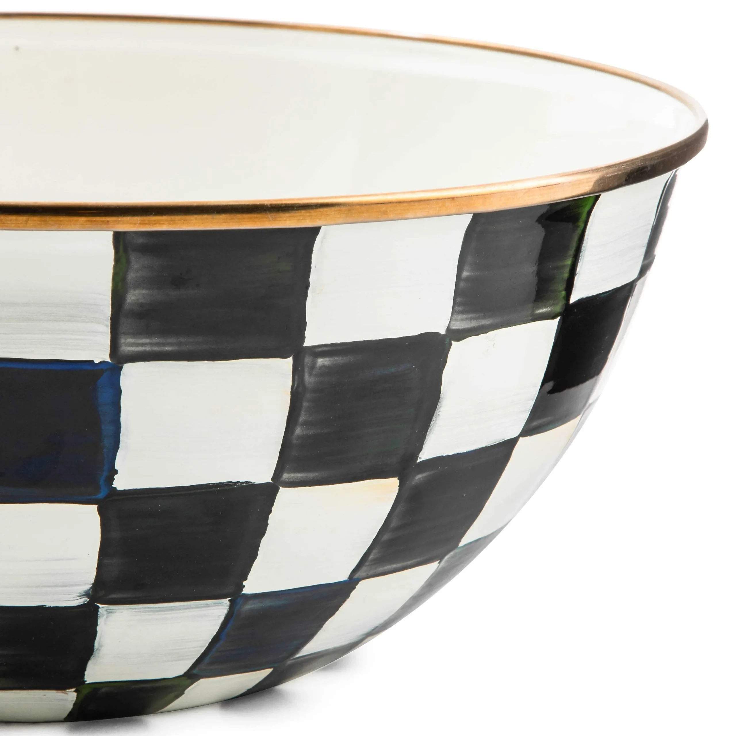 Courtly Check Enamel Everyday Bowl - Large|MacKenzie-Childs